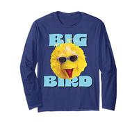 Sesame Street Big Bird Cool Face Pose, tonalità Classiche estive Maglia a Manica
