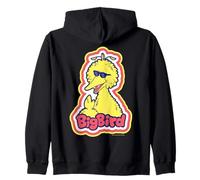 Sesame Street Big Bird Fun Cool Pose TV Show Anni '80 Anni '90 Classico Felpa con Cappuccio
