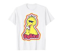 Sesame Street Big Bird Fun Cool Pose TV Show Anni '80 Classico Anni '90 Maglietta