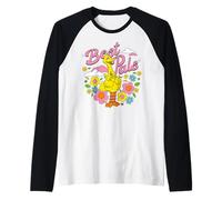 Sesame Street Big Bird Migliori Amici Buoni Amici Classico BFF Maglia con Maniche Raglan