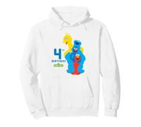 Sesame Street Birthday Crew Hugs 4th Birthday Felpa con Cappuccio