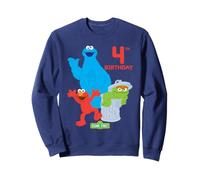 Sesame Street Birthday Crew Wave 4th Birthday Felpa