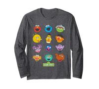 Sesame Street Character Heads Maglia a Manica