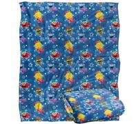 Sesame Street Character Snowflake Pattern Coperta super morbida al tatto setoso - 152 x 127 cm