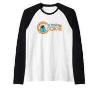 Sesame Street Cookie C Is for Cookie Monster Maglia con Maniche Raglan