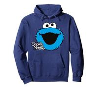 Sesame Street Cookie Monster Big Face Cookies Pose Classica Felpa con Cappuccio