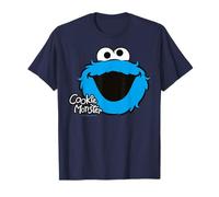 Sesame Street Cookie Monster Big Face Cookies Pose Classica Maglietta