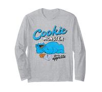 Sesame Street Cookie Monster Bon Appetite Maglia a Manica
