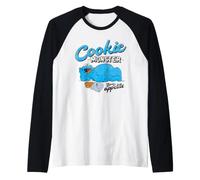Sesame Street Cookie Monster Bon Appetite Maglia con Maniche Raglan