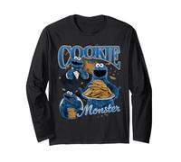 Sesame Street Cookie Monster Bootleg Style Maglia a Manica