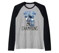 Sesame Street Cookie Monster Champion 60s Sport Classico Divertimento Maglia con Maniche Raglan