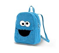 Sesame Street Cookie Monster Face-Plush Zaino, Blu, 22 x 27 cm, Capacità 7 L