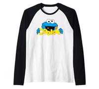Sesame Street Cookie Monster Fun I Migliori Biscotti Classici di Sempre Maglia con Maniche Raglan