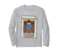 Sesame Street Cookie Monster Great Cookie Thief Maglia a Manica