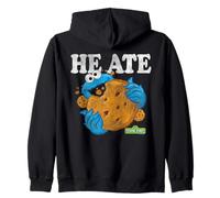 Sesame Street Cookie Monster He Ate Big Cookie Felpa con Cappuccio