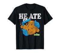 Sesame Street Cookie Monster He Ate Big Cookie Maglietta