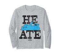 Sesame Street Cookie Monster Lie Down He Ate Maglia a Manica