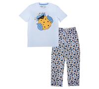 Sesame Street Cookie Monster Lounge Set with T-Shirt, Lounge Pant And Sock in Sizes S-XL Set da Salotto Uomo (Pacco da 2)