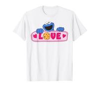 Sesame Street Cookie Monster Love Valentine Heart - Divertimento retrò Maglietta