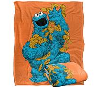 Sesame Street Cookie Monster Painted, coperta super morbida al tatto, con licenza ufficiale, 152 x 127 cm