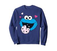 Sesame Street Cookie Monster Retro Affamato Cokie Opera d'Arte Felpa