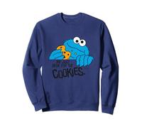Sesame Street Cookie Monster Retro Here for Cookies Design Felpa