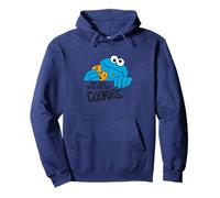 Sesame Street Cookie Monster Retro Here for Cookies Design Felpa con Cappuccio