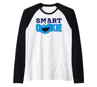 Sesame Street Cookie Monster Smart College Fun Classic Team Maglia con Maniche Raglan