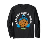 Sesame Street Cookie Monster Snack Big Cookie Maglia a Manica
