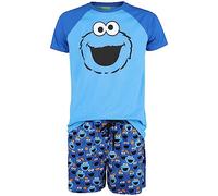 Sesame Street Cookie Monster Uomo Pigiama Blu L 100% Cotone