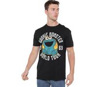 Sesame Street Cookie Monster World Tour T Shirt, Black, Nero, XL Unisex-Adulto