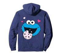 Sesame Street Cookie Mostro Affamato Posa Viso Biscotti Retro Felpa con Cappuccio