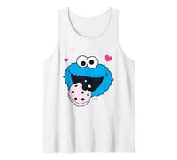 Sesame Street Cookie Mostro Affamato Posa Viso Retro Biscotti Canotta