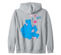 Sesame Street Cookie Mostro Amore Biscotti Retro Hungry Vibes Felpa con Cappuccio