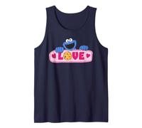 Sesame Street Cookie Mostro Amore San Valentino Cuore Divertimento Retro Canotta
