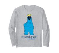 Sesame Street Cookie Mostro Atteggiamento Cool Re Classico Posa Maglia a Manica