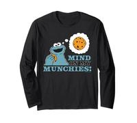 Sesame Street Cookie Mostro Felice Affamato Munchies Classico Maglia a Manica