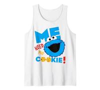 Sesame Street Cookie Mostro Grumpy Affamato Divertimento Classico Posa Canotta