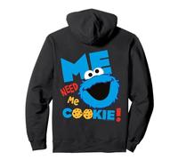 Sesame Street Cookie Mostro Grumpy Affamato Divertimento Classico Posa Felpa con Cappuccio