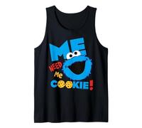 Sesame Street Cookie Mostro Grumpy Affamato Divertimento Posa Classico Canotta