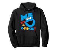 Sesame Street Cookie Mostro Grumpy Affamato Divertimento Posa Classico Felpa con Cappuccio
