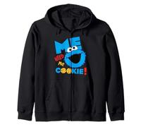 Sesame Street Cookie Mostro Grumpy Affamato Divertimento Posa Classico Felpa con Cappuccio