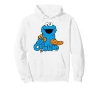 Sesame Street Cookie Mostro Migliori Biscotti Felice Posa Classica Felpa con Cappuccio