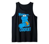 Sesame Street Cookie Mostro Yummy Cookies Happy Pose Retro Canotta