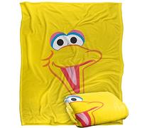Sesame Street Coperta super morbida al tatto Big Bird Head, con licenza ufficiale, 152 x 127 cm