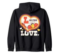 Sesame Street Elmo Amore San Valentino Cuore BFF 60s Vintage 70s Felpa con Cappuccio