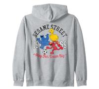 Sesame Street Elmo, Cookie Monster, Big Bird Soccer Team Felpa con Cappuccio