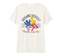 Sesame Street Elmo, Cookie Monster, Big Bird Soccer Team Maglietta Premium