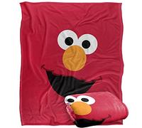 Sesame Street Elmo Face, coperta super morbida al tatto, con licenza ufficiale, 152 x 127 cm