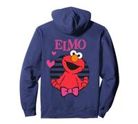 Sesame Street Elmo Felice Amore Retro Carino XOXO Comic Opera d'Arte Felpa con Cappuccio